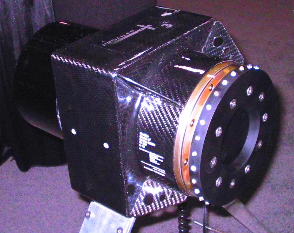 A black camera-looking device that was an early iteration of Profiler